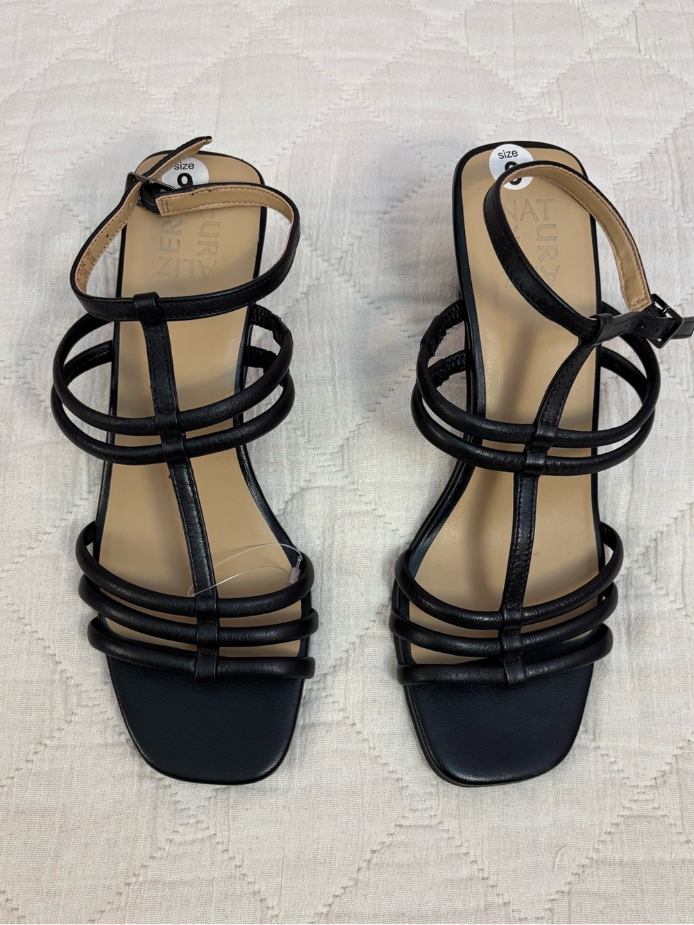 NWOT Naturalizer Black Strappy Heels Sz 9 | Naturalizer Women Heels - - Picture 6 of 8